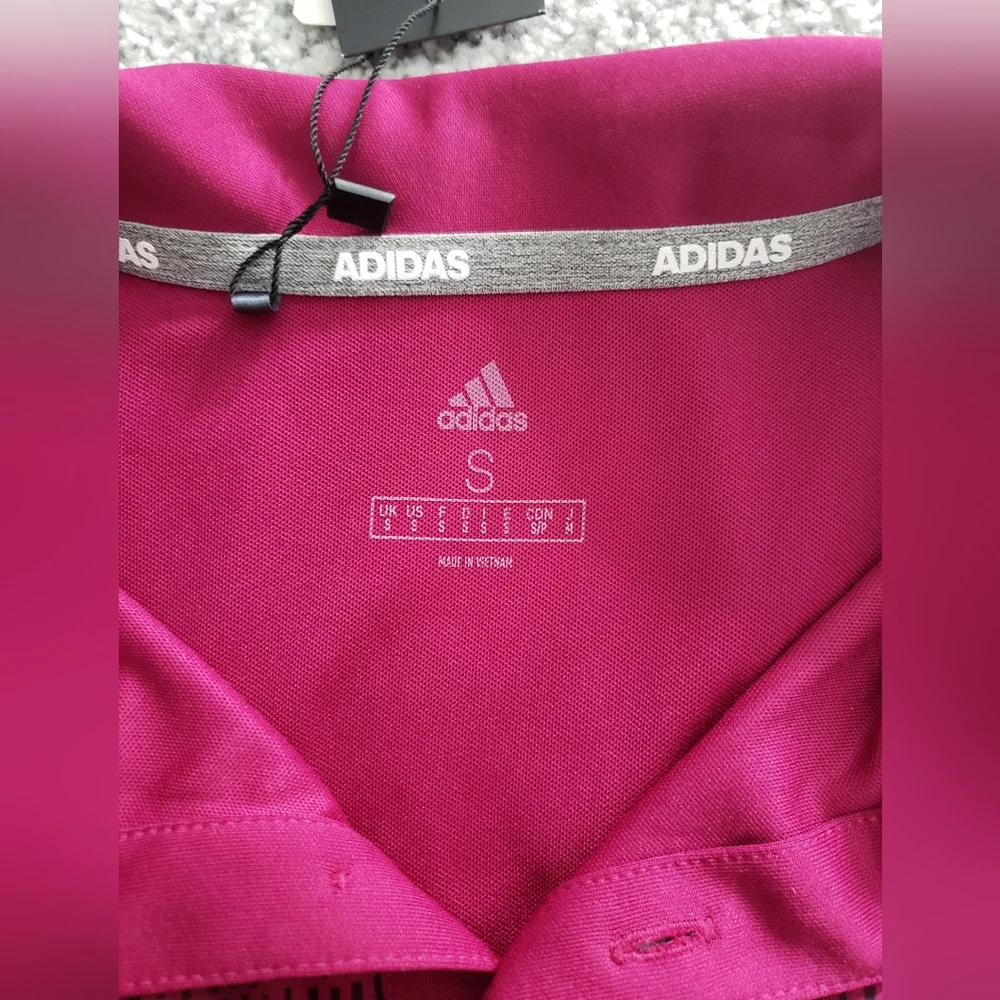 Mens S Adidas polo golf shirt maroon/ magenta NWT